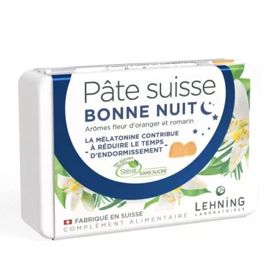 LEHNING  P&acirc;te Suisse Nuit Sans sucre 40 pastilles