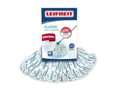 LEIFHEIT  52068&nbsp;t&ecirc;te de rechange pour balai laveur classique, viscose