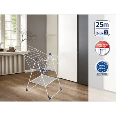 LEIFHEIT  - Flex s&eacute;choir sur pied Classic 250, blanc/bleu (81409)