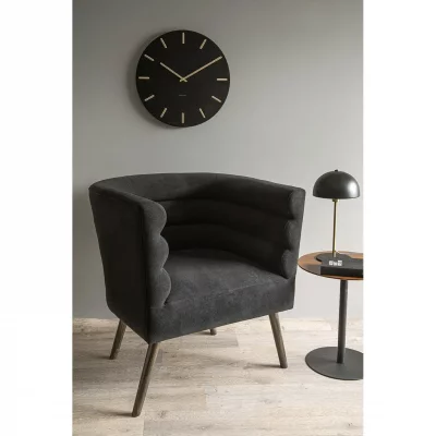 LEITMOTIV  Lampe de table Bonnet en m&eacute;tal noir, 20x20x39cm