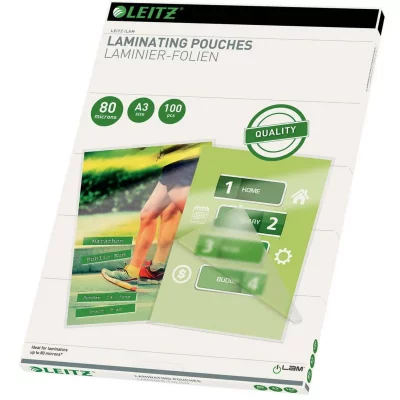 LEITZ  - 100 - Brillant - A3 (297 X 420 Mm) Pochettes Plastifi&eacute;es