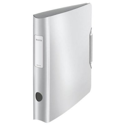 LEITZ  11090004 Classeur &agrave; levier Effet Bross&eacute; -Blanc - 6,5 cm