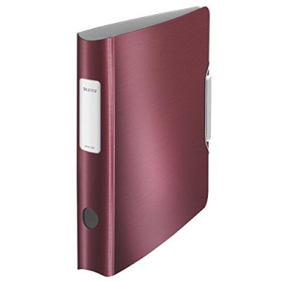 LEITZ  11090028 Classeur &agrave; Levier Blanc Effet Bross&eacute; Dos de 6,5 cm