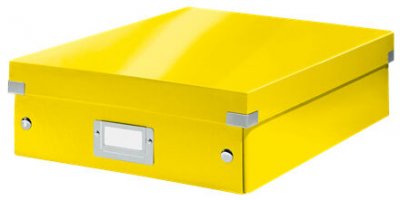LEITZ  Bo&icirc;te &agrave; Compartiments, Click & Store, 60580016 - Moyenne, Jaune