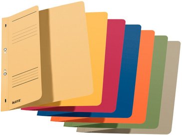 LEITZ  Chemise &agrave; oeillets, carton manille, A4, jaune - Lot de 50