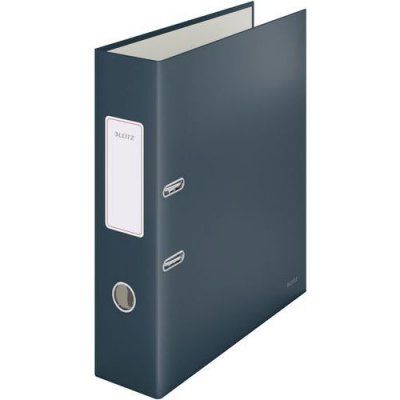 LEITZ  Classeur &agrave; levier Cosy Soft-Touch, A4, 80 mm, gris - Lot de 2