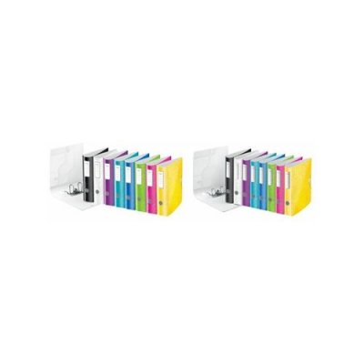 LEITZ  Classeur Active WOW, 180 degr&eacute;s, 60 mm, noir - Lot de 2