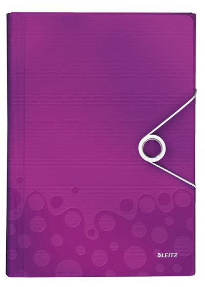 LITZ LEITZ Classeur m&eacute;nager WOW - Violet m&eacute;tallis&eacute;