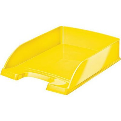 LEITZ  Corbeille &agrave; Courrier A4, Jaune m&eacute;tallis&eacute;, WOW, 52263016
