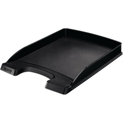 LEITZ  Corbeille &agrave; courrier Plus plat, A4, polystyr&egrave;ne, noir