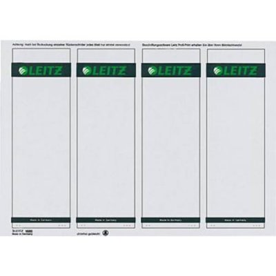 LEITZ  Etiquette pour classeur 1685-20-85 61 x 191 mm papier gris permanente 100 pc(s)