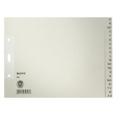 LEITZ  Intercalaires en papier naturel, A-Z, A4, mi-hauteur - Lot de 13