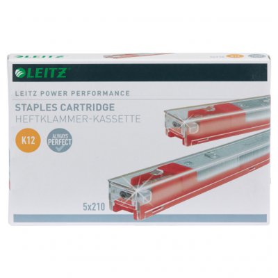 LEITZ  K12 boite de 5 recharges de 210 agrafes 26/12 Rouge