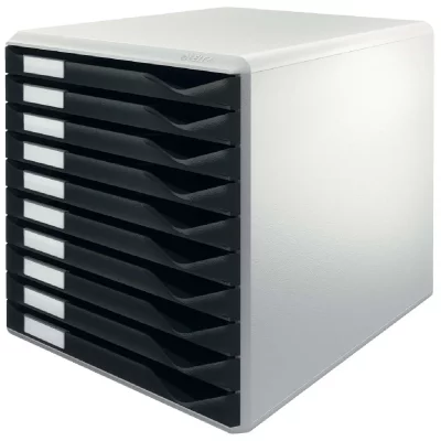 LEITZ  Module de classement formulaires,10 tiroirs,gris/noir