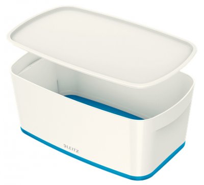 LEITZ  MyBox 52291036 Bo&icirc;te Petit Format avec Couvercle Bleu M&eacute;tallis&eacute;