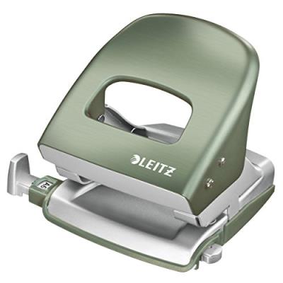 LEITZ  Perforateur Style Vert - 2 Trous En M&eacute;tal - Capacit&eacute; 30 Feuilles - Livr&eacute; En Boite