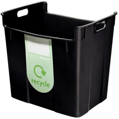 LEITZ  - Plus - Corbeille &agrave; papier en polypropyl&egrave;ne - 40 L - 100% recyclable - Noir - Lot de 1