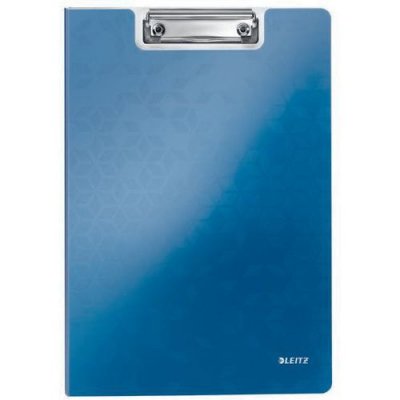 LEITZ  Porte-bloc &agrave; rabat WOW, A4, polyfoam, bleu m&eacute;tallis&eacute; - Lot de 2