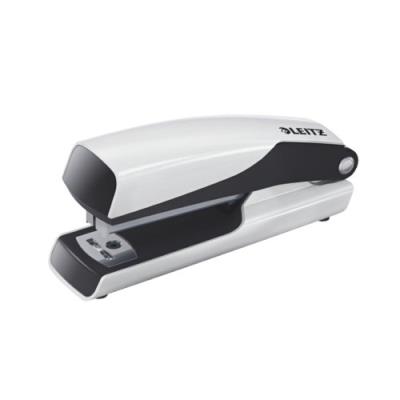 LEITZ  wow 55281001 mini-agrafeuse en m&eacute;tal blanc m&eacute;tallis&eacute;