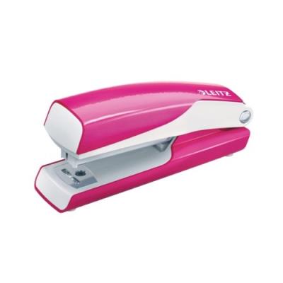 LEITZ  wow 55281023 mini-agrafeuse en m&eacute;tal rose m&eacute;tallis&eacute;