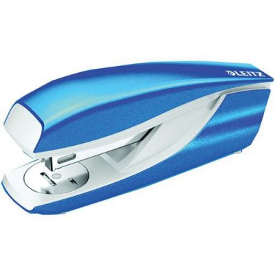 LEITZ  wow 55281036 mini-agrafeuse en m&eacute;tal bleu m&eacute;tallis&eacute;