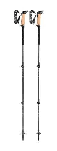 LEKI  B&acirc;ton de randonn&eacute;e Black Series Carbon Noir/Marron