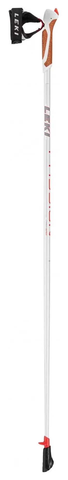 LEKI  Passion B&acirc;tons de Marche Nordique pour Femmes, Blanc/Rouge, 100