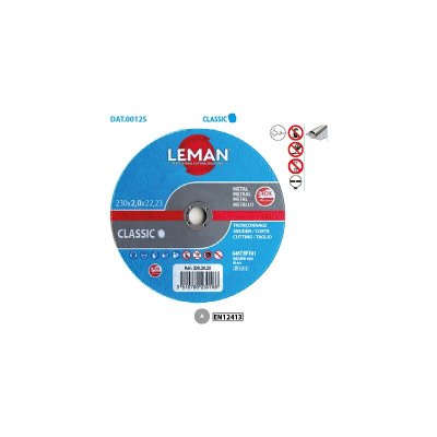 LEMAN  125.10.25 Disque tron&ccedil;onnage pour inox MP 125 x 1,0 x 22,23 mm