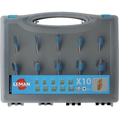 LEMAN  - coffret de 10 m&egrave;ches &agrave; rainer droites 43 mm