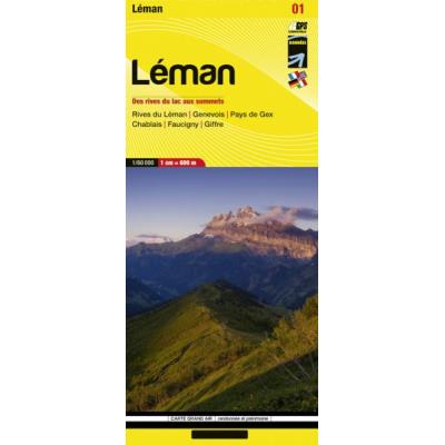 PAS DE MARQUE L&eacute;man : Des rives du lac aux sommets 1/60 000