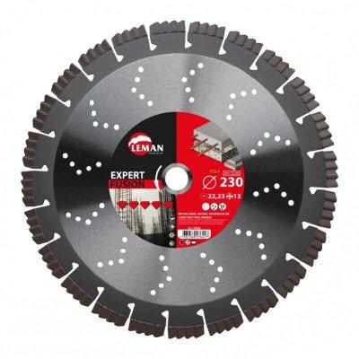 LEMAN  - Disque diamant segments b&eacute;ton arm&eacute;, granit &Oslash; 400 x 25,4 x H 13 mm