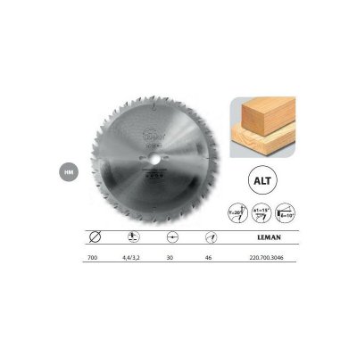 LEMAN  - Lame Carbure Debit 700x30x46z Alt. / Anti-Recul / Bois