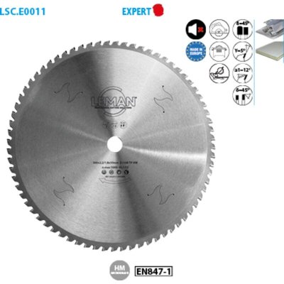 LEMAN  - Lame Carbure Micro-Grain 355x25,4x72z Tp / Metaux