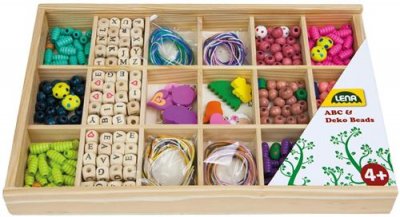 LENA  ensemble de perles en bois pour l'artisanat filles 405-pi&egrave;ce
