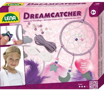 LENA  faites votre propre dreamcatcher girls acier inoxydable/laine violette 8-pi&egrave;ces