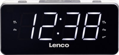 LENCO  cr-18 white - radio-r&eacute;veil &eacute;cran led de 1,8 pouce - blanc