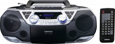 LENCO  Radio portable DAB+/FM avec Bluetooth&reg;, lecteur CD, cassettes et USB SCD-720SI Noir-Argent