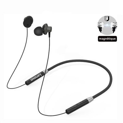 GENERIQUE Lenovo HE05 Neckband Bluetooth Headset-Black