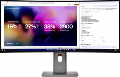 LENOVO  ThinkVision P40WD-40 - ecran LED - incurve - 5K - 40 - HDR