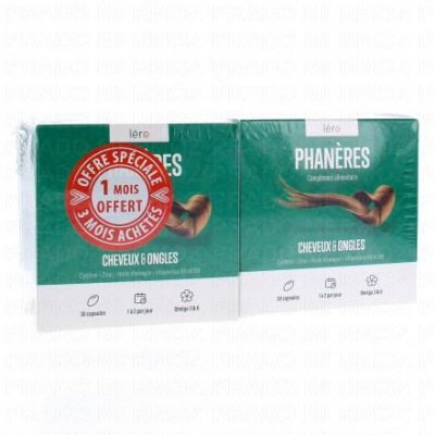 LERO L&eacute;ro phan&egrave;res ongles cassants & chute de cheveux 90+30 capsules