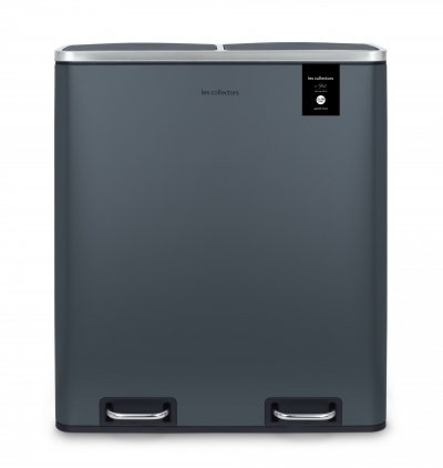 LES COLLECTORS  - Poubelle p&eacute;dale 60L gris mat edition - N&deg;906