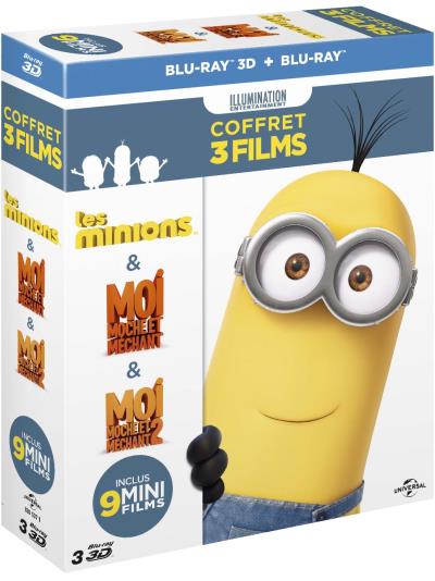 Les Minions + Moi, Moche et m&eacute;chant 1 & 2 [Blu-Ray 3D]