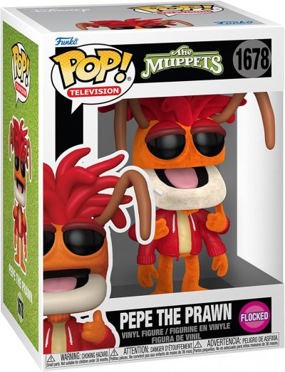 FUNKO Les Muppets - Figurine POP! P&eacute;p&eacute; le Roi Crevette (Flocked) 9 cm