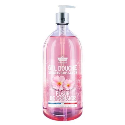 LES PETITS BAINS DE PROVENCE  Savon Liquide 1L Fleur de Cerisier
