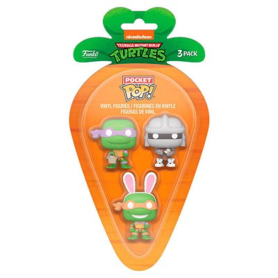 FUNKO Les Tortues Ninja - Pack 3 Figurines Pocket Pop! D/m/s 4 Cm