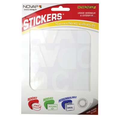 NOVAP Lettre adh&eacute;sive  - 40 mm - Blanc