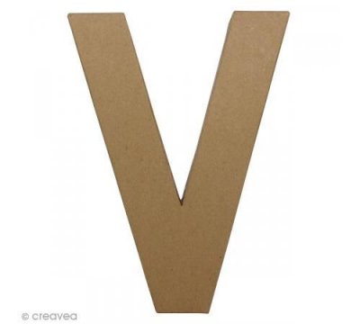 DéCOPATCH Lettre fantaisie V - 21,5 x 30 cm - D&eacute;copatch - couleur variant