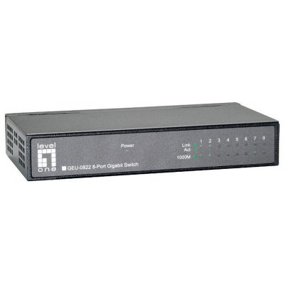 LEVEL ONE LevelOne GEU-0822 Non-g&eacute;r&eacute; Gigabit Ethernet (10/100/1000) Noir