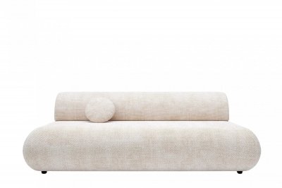 CASANOVA PARIS Levi - Canap&eacute; Droit Convertible Tissu Lisse 2 Places Beige