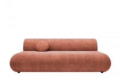 CASANOVA PARIS Levi - Canap&eacute; Droit Convertible Tissu Lisse 2 Places Terracotta